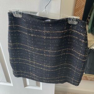 NWT Express Black and Gold Tweed Women's Skirt